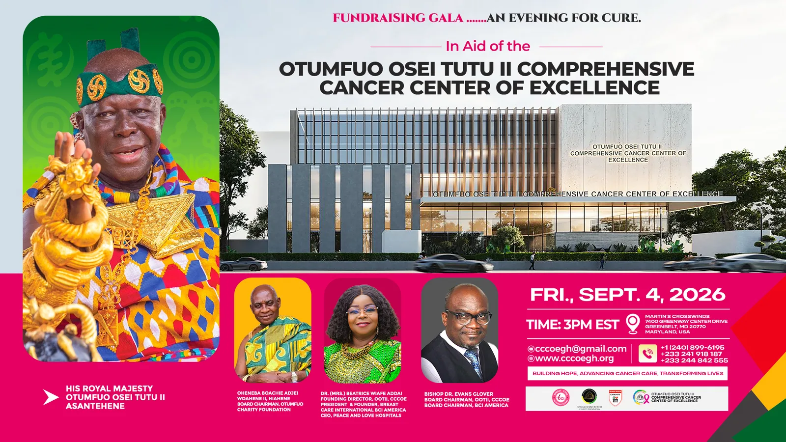 Fundraising Gala — An Evening for Cure, in aid of the Otumfuo Osei Tutu II Comprehensive Cancer Center of Excellence