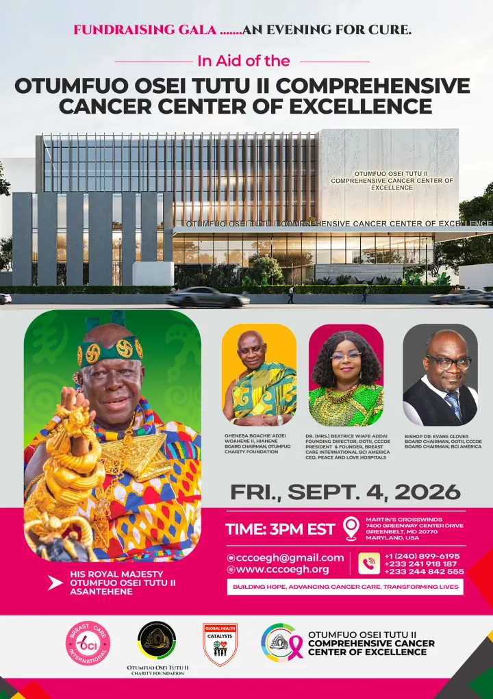 Fundraising Gala — An Evening for Cure, in aid of the Otumfuo Osei Tutu II Comprehensive Cancer Center of Excellence